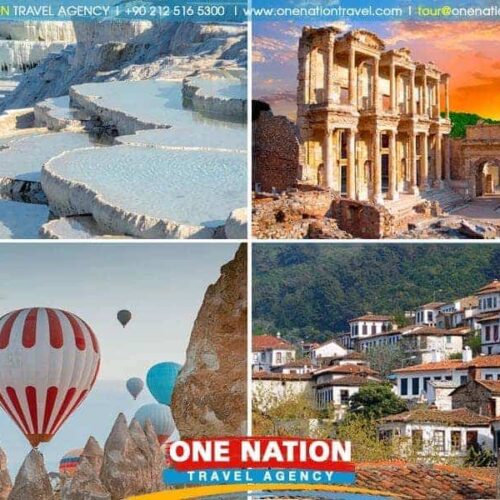 Explore Turkey with a 4-day tour covering Cappadocia, Pamukkale, and Ephesus, starting from Istanbul and concluding in Izmir.