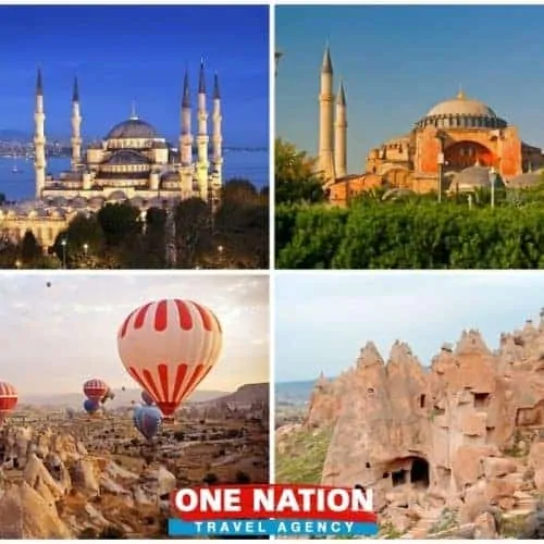 Explore Istanbul and Cappadocia on a 4-day tour, featuring iconic landmarks and unique landscapes.