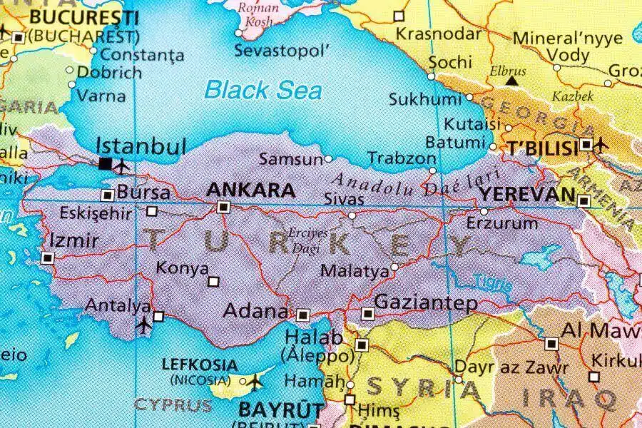 Turkey travel map