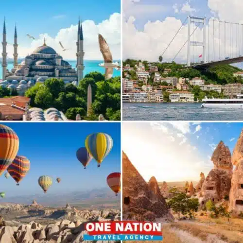 Explore Istanbul and Cappadocia in a 7-day tour, highlighting historic landmarks and unique landscapes.