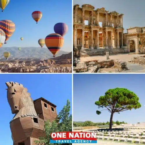 4-day guided tour from Istanbul featuring Cappadocia, Ephesus, Troy, and Gallipoli, including transportation, accommodation, and sightseeing.