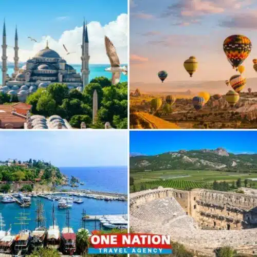 6-day tour package exploring Istanbul, Cappadocia, and Antalya, featuring historic sites, natural wonders, and cultural experiences in Turkey.