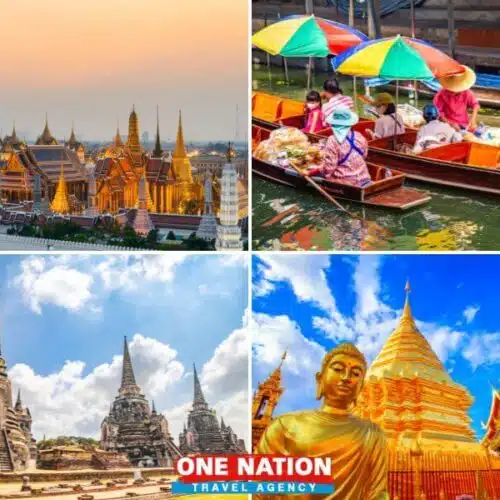 6-day Thailand tour package featuring visits to Bangkok, Ayutthaya, and Chiang Mai, exploring historic temples, cultural landmarks, and local markets.