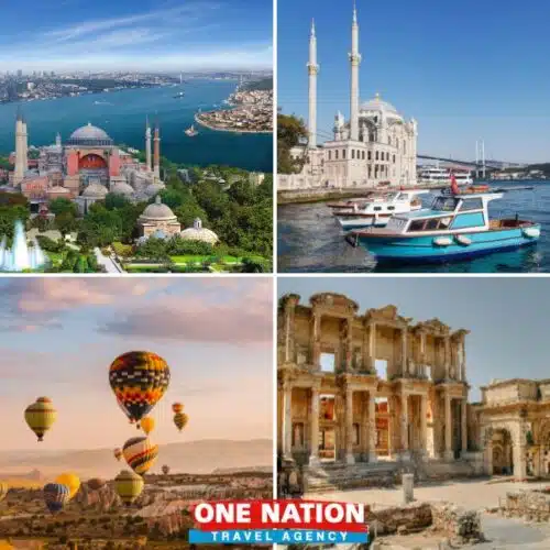 Explore Turkey's wonders on a 7-day tour visiting Istanbul, Cappadocia, and Ephesus, featuring historic sites and scenic views.