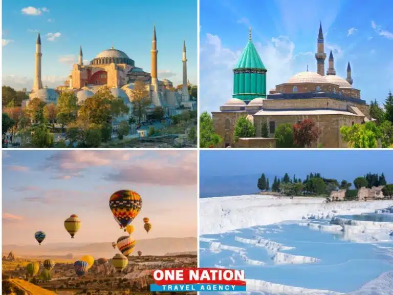 8-day tour package covering Istanbul, Konya, Cappadocia, and Pamukkale, featuring historic sites, unique landscapes, and cultural experiences across Turkey.