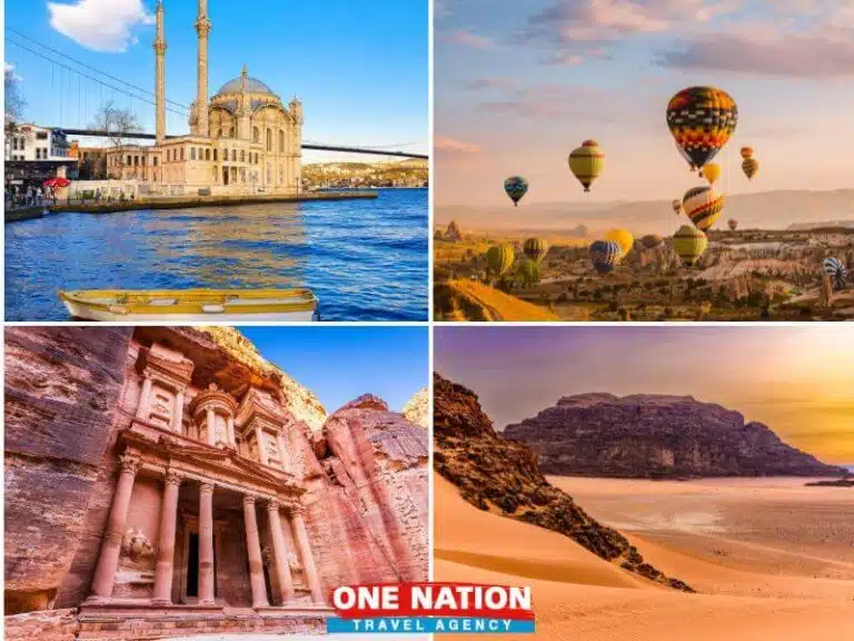 Explore Istanbul, Cappadocia, Petra, Wadi Rum, and the Dead Sea on an 8-day Turkey and Jordan tour featuring historical sites and natural wonders.