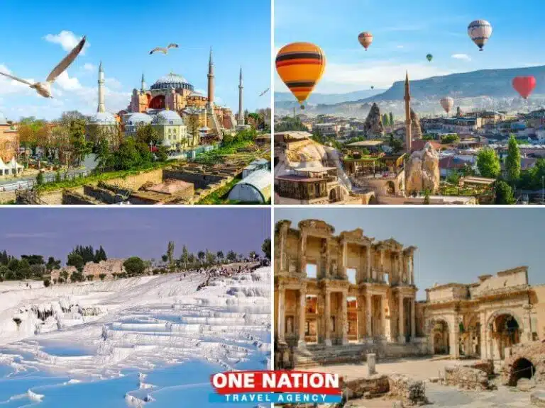 9-day guided tour package through Istanbul, Pamukkale, Pergamon, Ephesus, and Cappadocia, featuring historical sites, natural wonders, and cultural experiences.