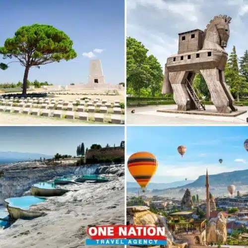 7-day Turkey tour covering Gallipoli, Troy, Pergamon, Pamukkale, Ephesus, and Cappadocia with guided sightseeing and transport.